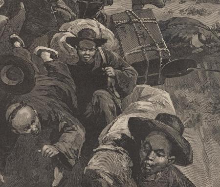 Illustration: From "The Massacre of the Chinese at Rock Springs, Wyoming," Library of Congress