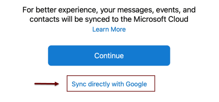 sync directly with google
