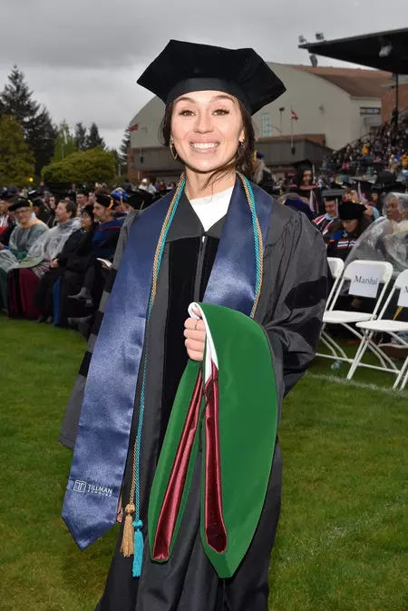 Jena Burkhart DPT’24 at the 2024 Commencement Ceremony.