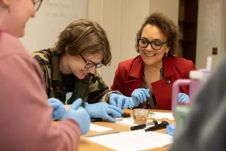 Trustee Sunshine Morrison visits the Murder & Mayhem Class