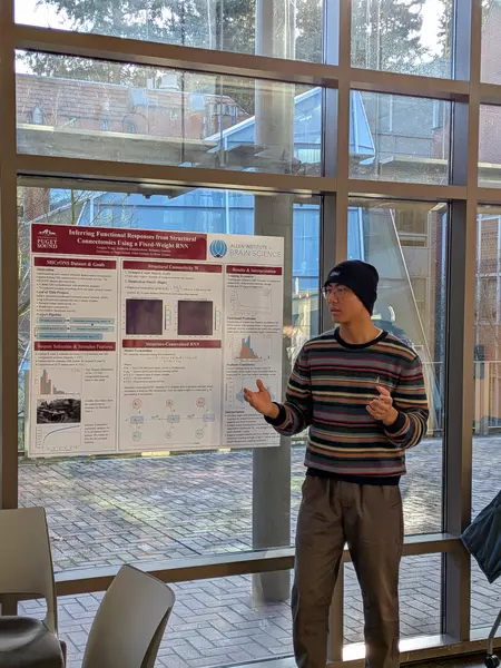A student presents their science paper. 