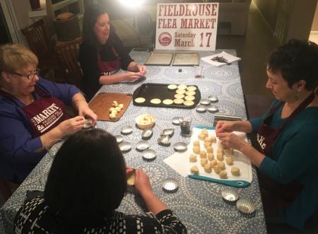 Women's League members make lemon tarts