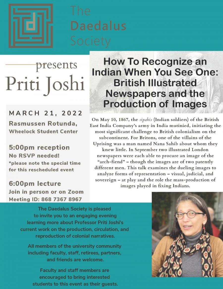 Daedalus Lecture - Priti Joshi - poster