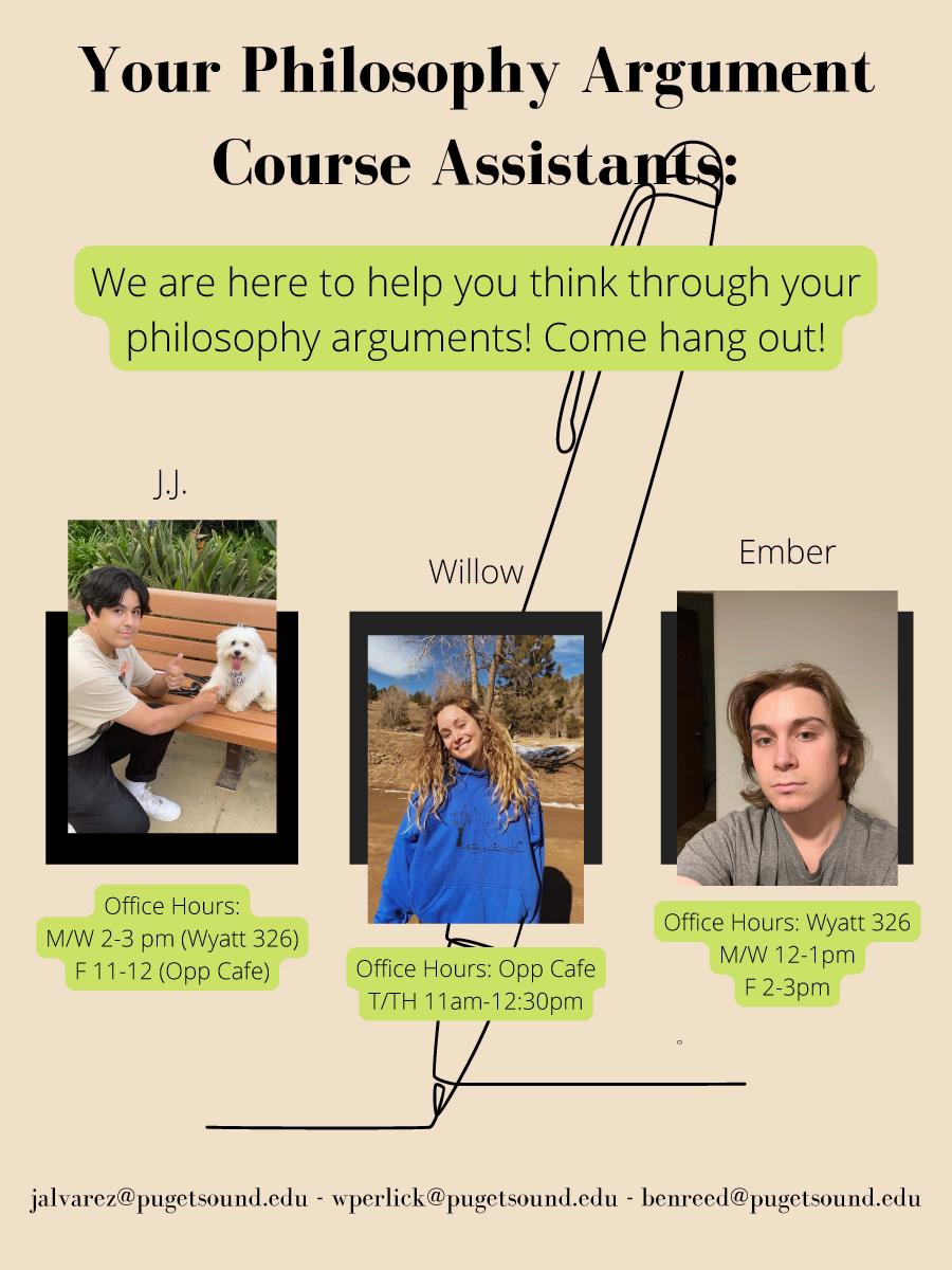 Spring 2022 Philosophy Argument Course Assistants